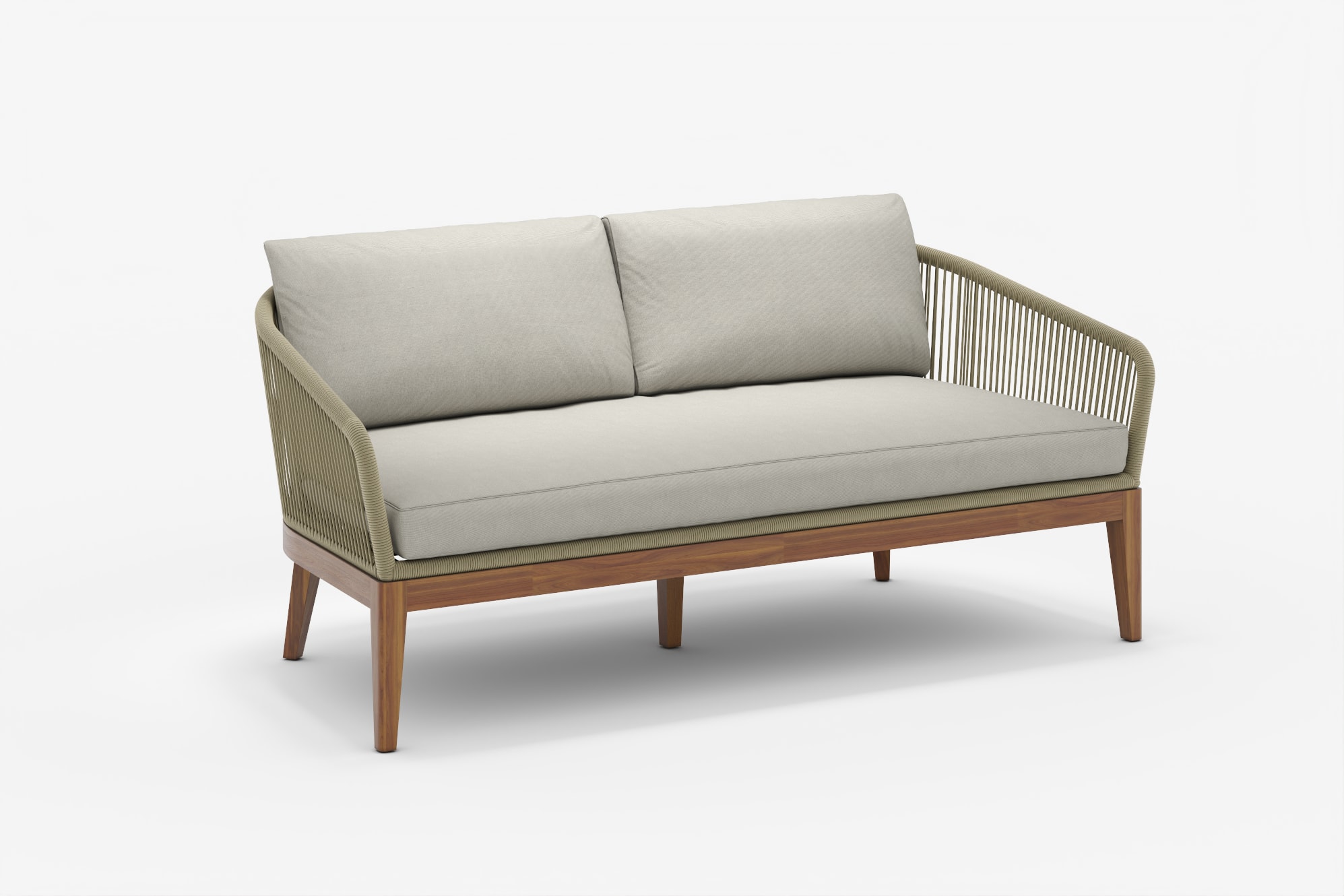 Maui Outdoor 2 Seater Sofa, Taupe 360° view 23