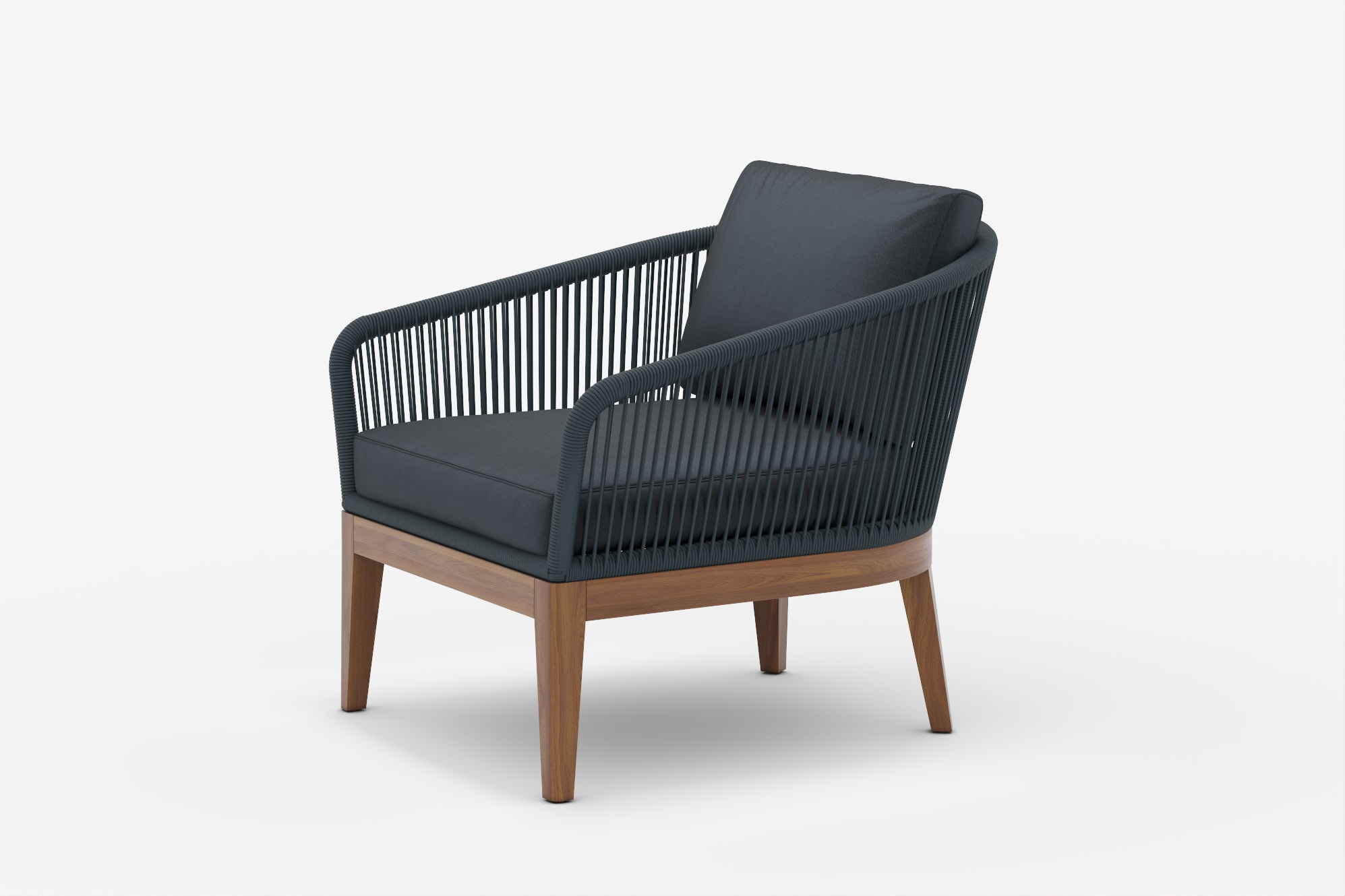 Maui Outdoor Lounge Chair, Charcoal 360° view 5