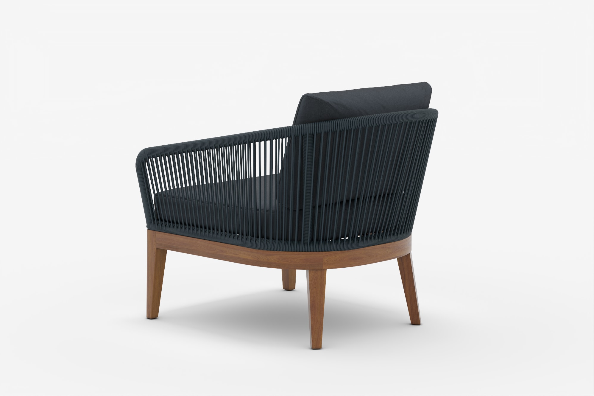 Maui Outdoor Lounge Chair, Charcoal 360° view 10