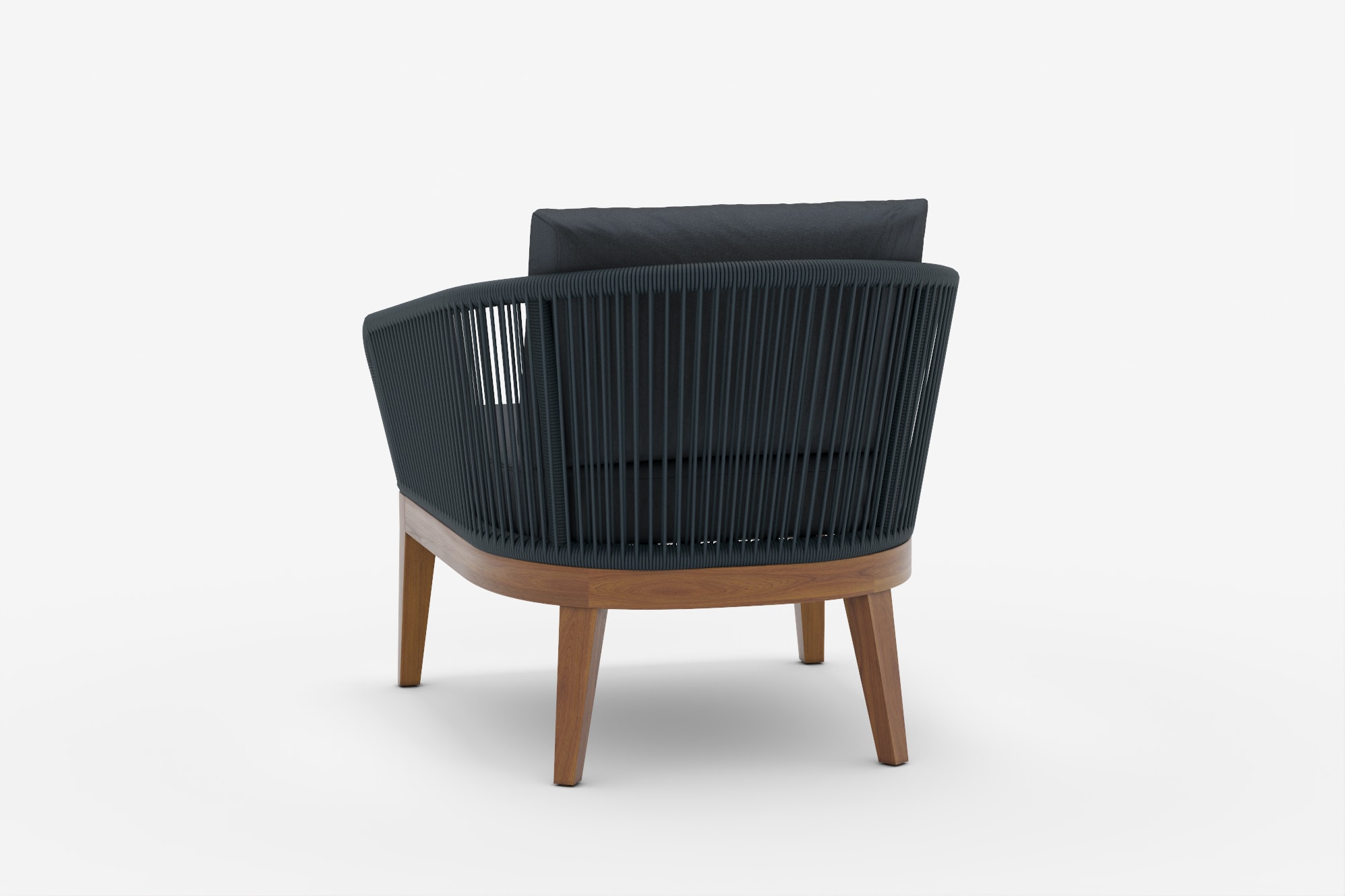 Maui Outdoor Lounge Chair, Charcoal 360° view 12