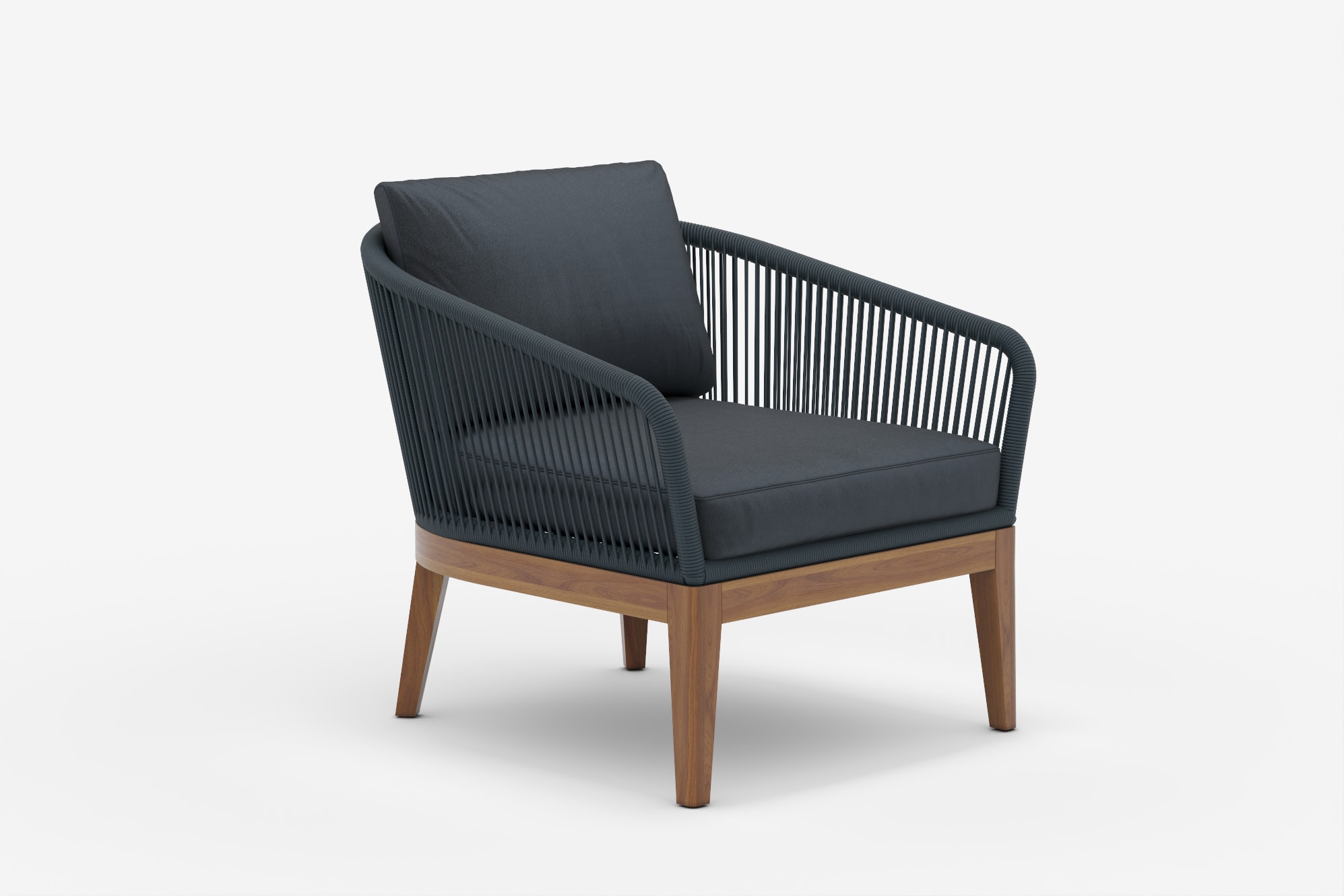 Maui Outdoor Lounge Chair, Charcoal 360° view 22