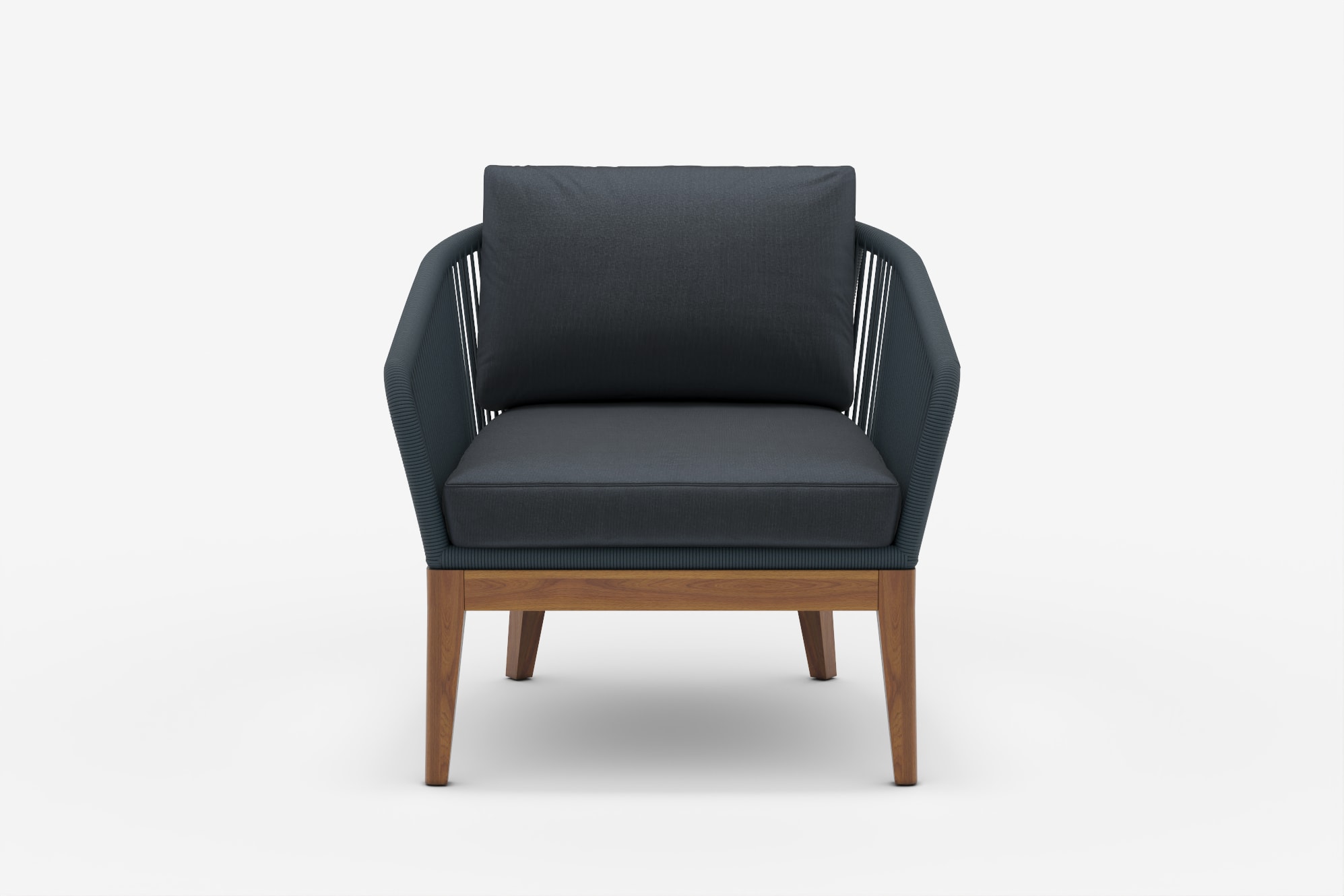 Maui Outdoor Lounge Chair, Charcoal 360° view 1