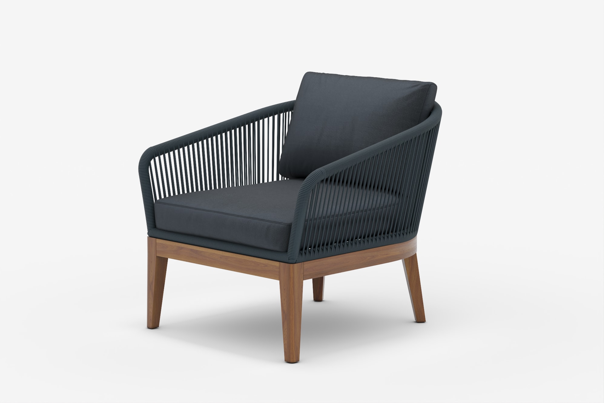 Maui Outdoor Lounge Chair, Charcoal 360° view 4
