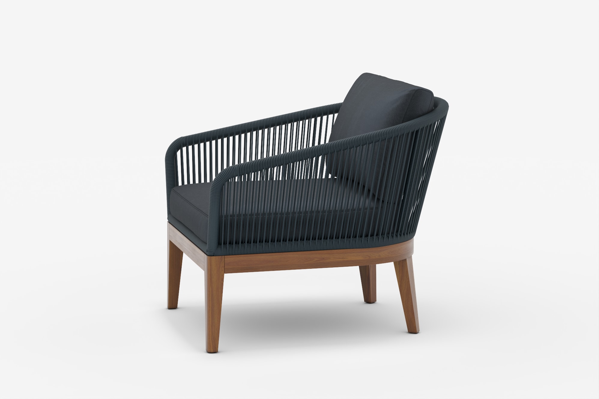 Maui Outdoor Lounge Chair, Charcoal 360° view 6