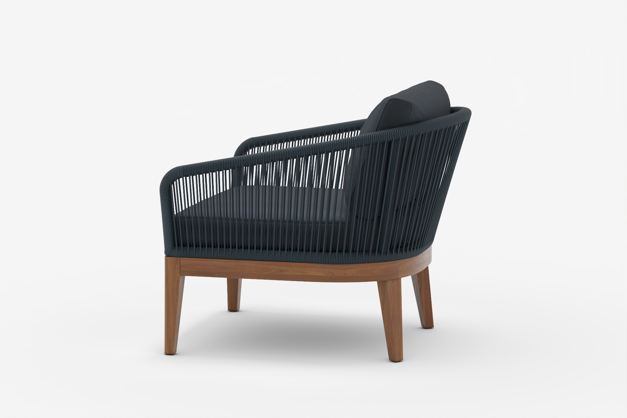 Maui Outdoor Lounge Chair, Charcoal 360° view 8