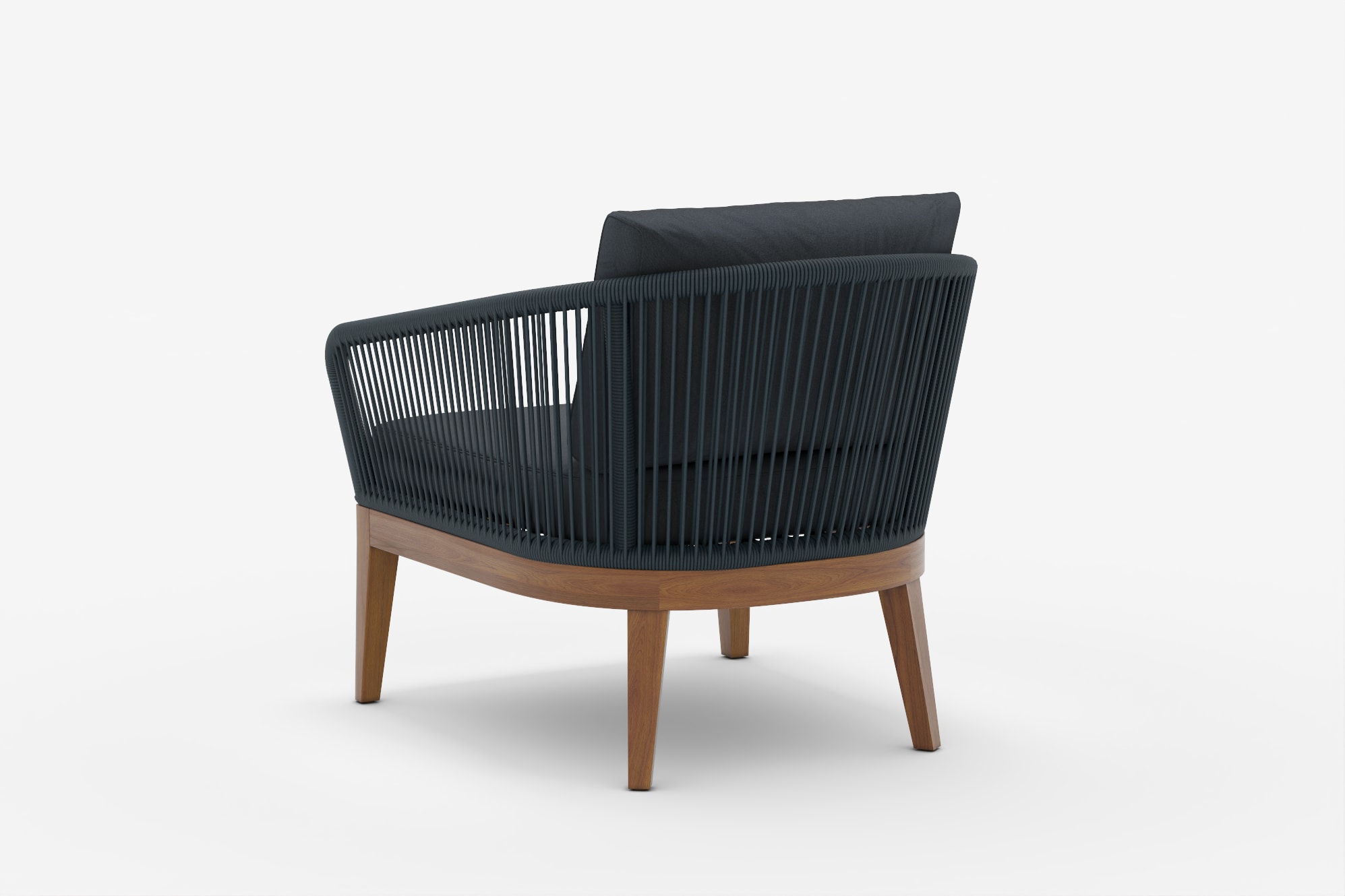 Maui Outdoor Lounge Chair, Charcoal 360° view 11