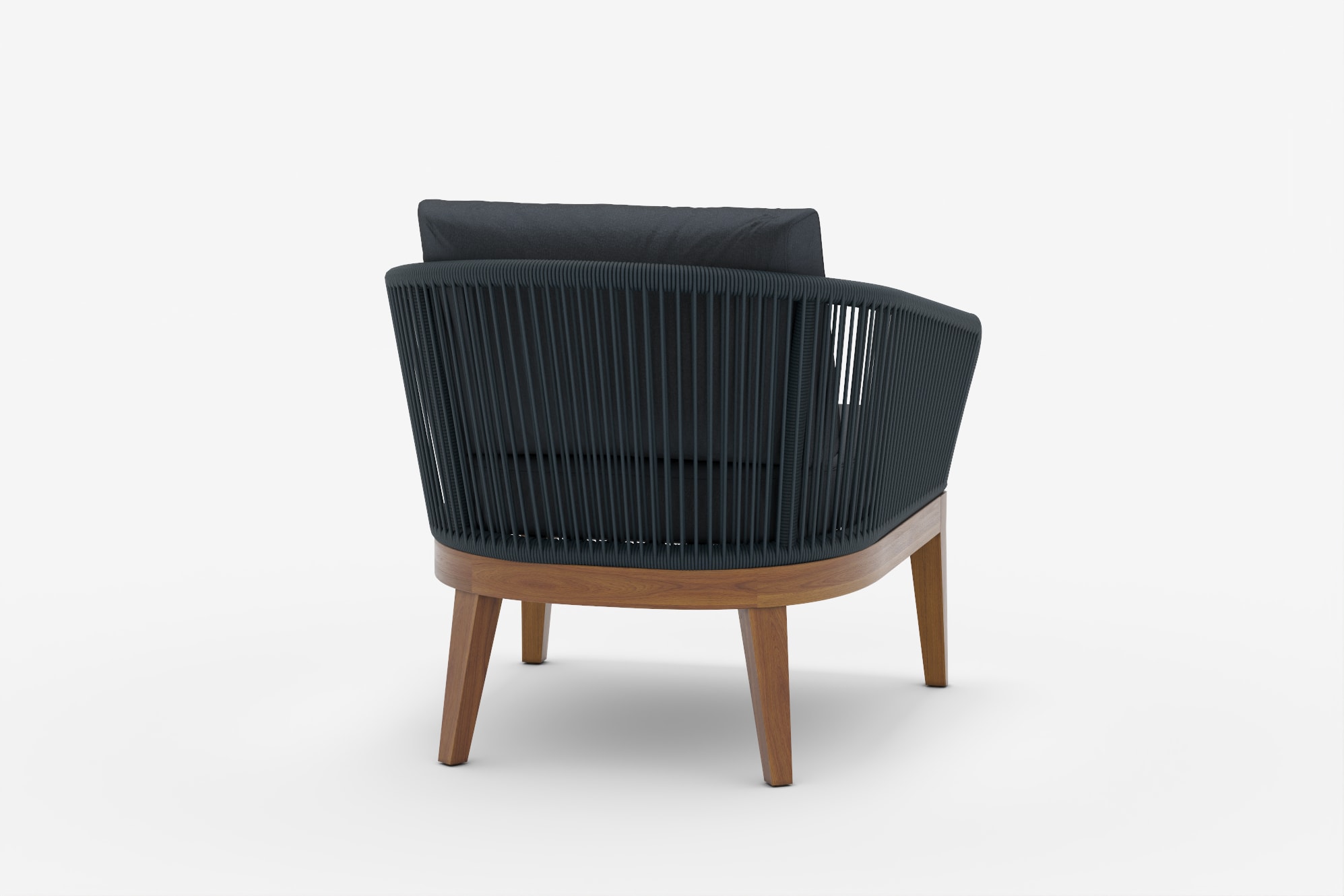 Maui Outdoor Lounge Chair, Charcoal 360° view 14