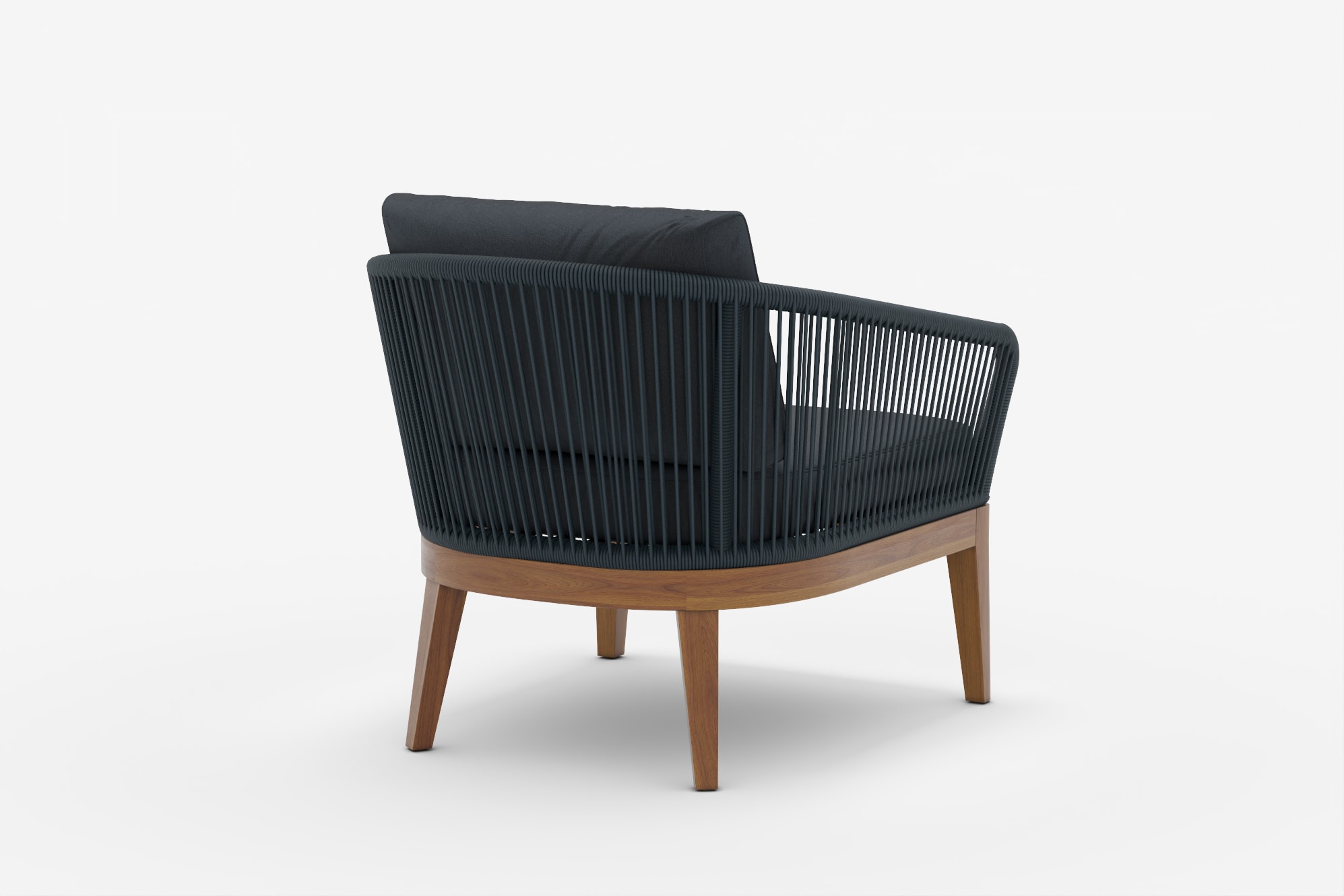 Maui Outdoor Lounge Chair, Charcoal 360° view 15