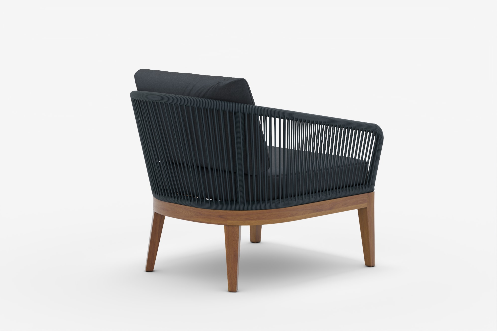 Maui Outdoor Lounge Chair, Charcoal 360° view 16