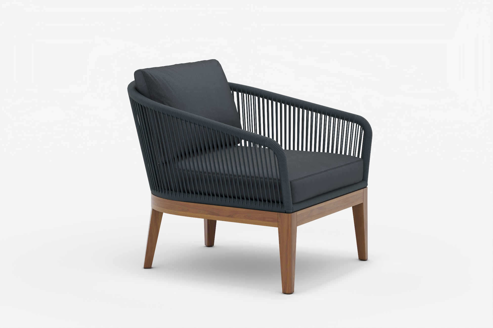 Maui Outdoor Lounge Chair, Charcoal 360° view 21