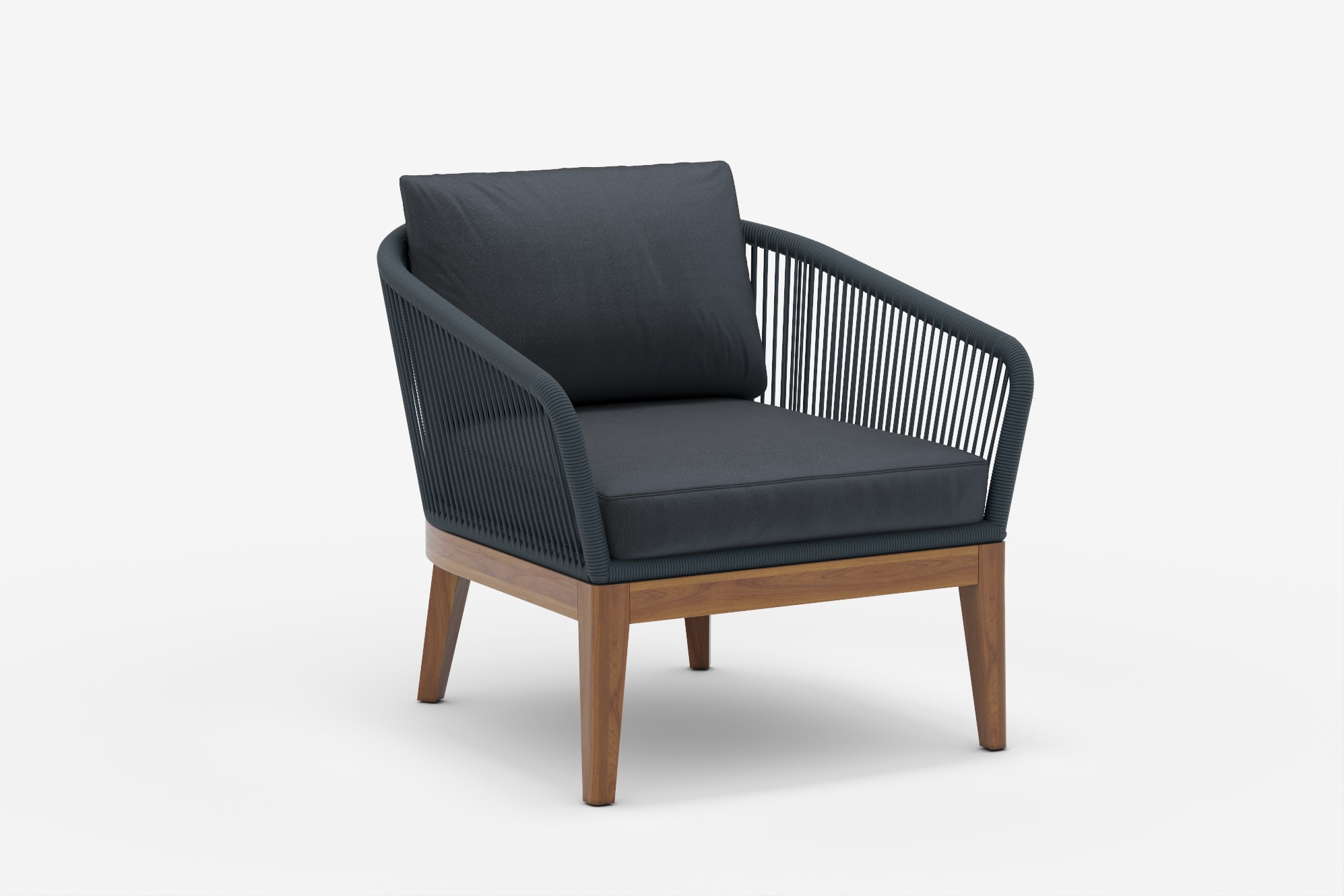 Maui Outdoor Lounge Chair, Charcoal 360° view 23