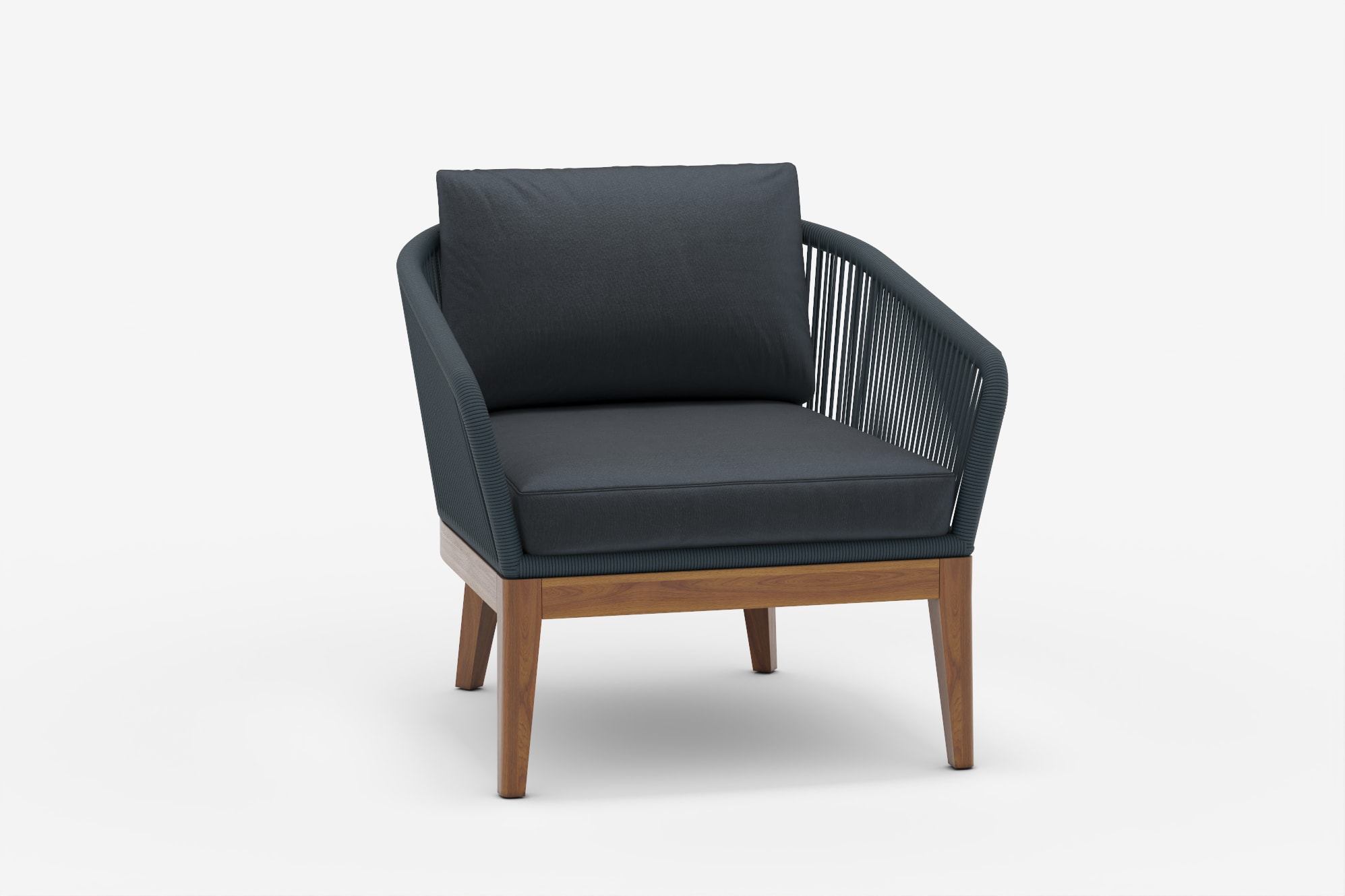 Maui Outdoor Lounge Chair, Charcoal 360° view 24