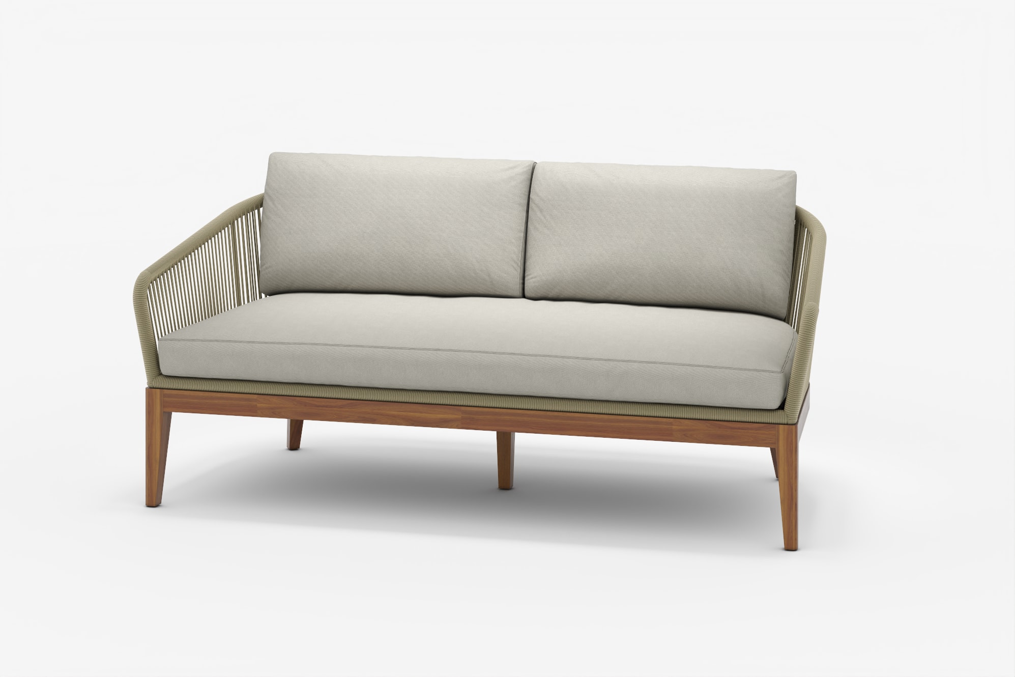 Maui Outdoor Loveseat, Taupe 360° view 2