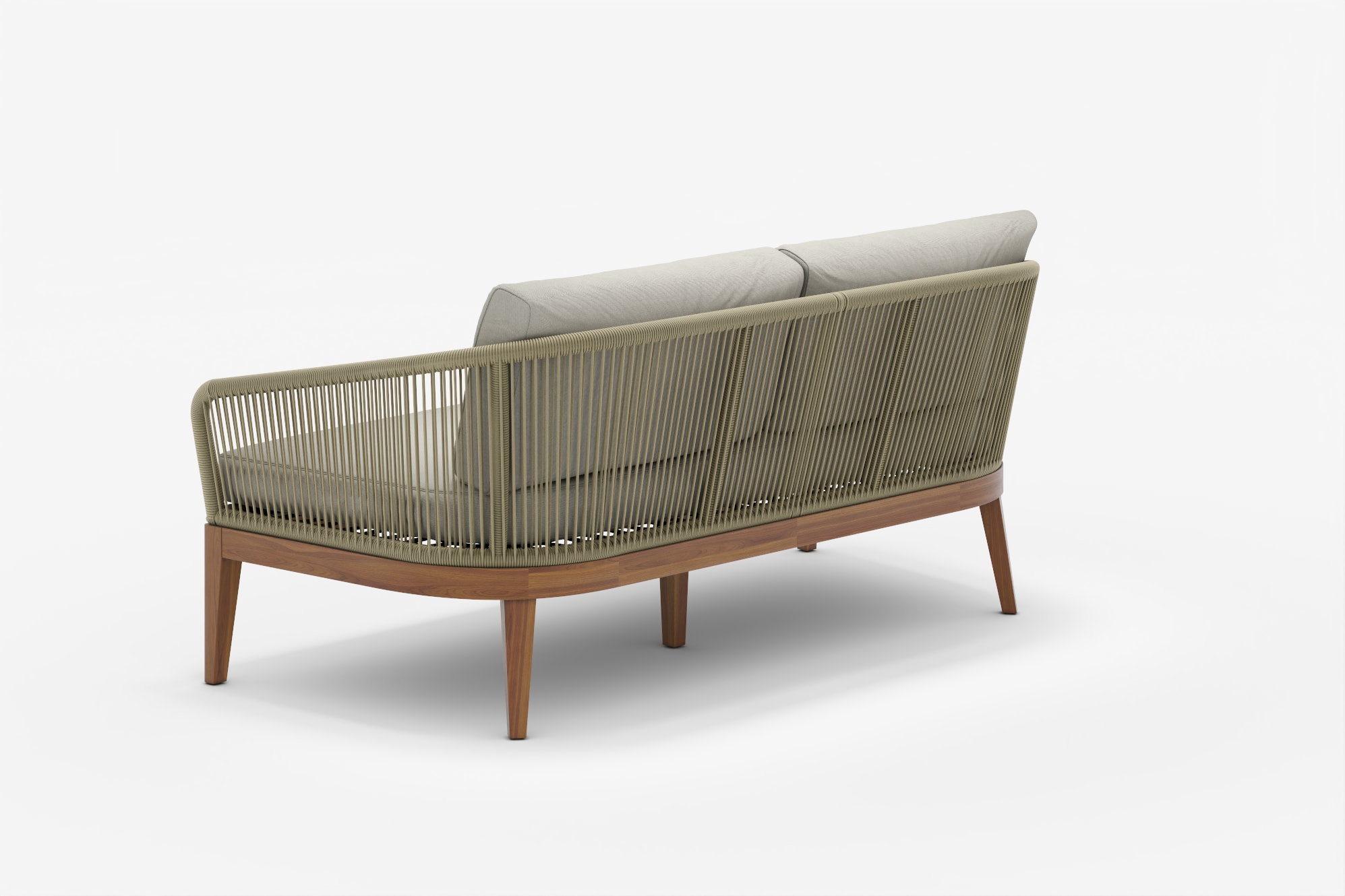 Maui Outdoor Loveseat, Taupe 360° view 10