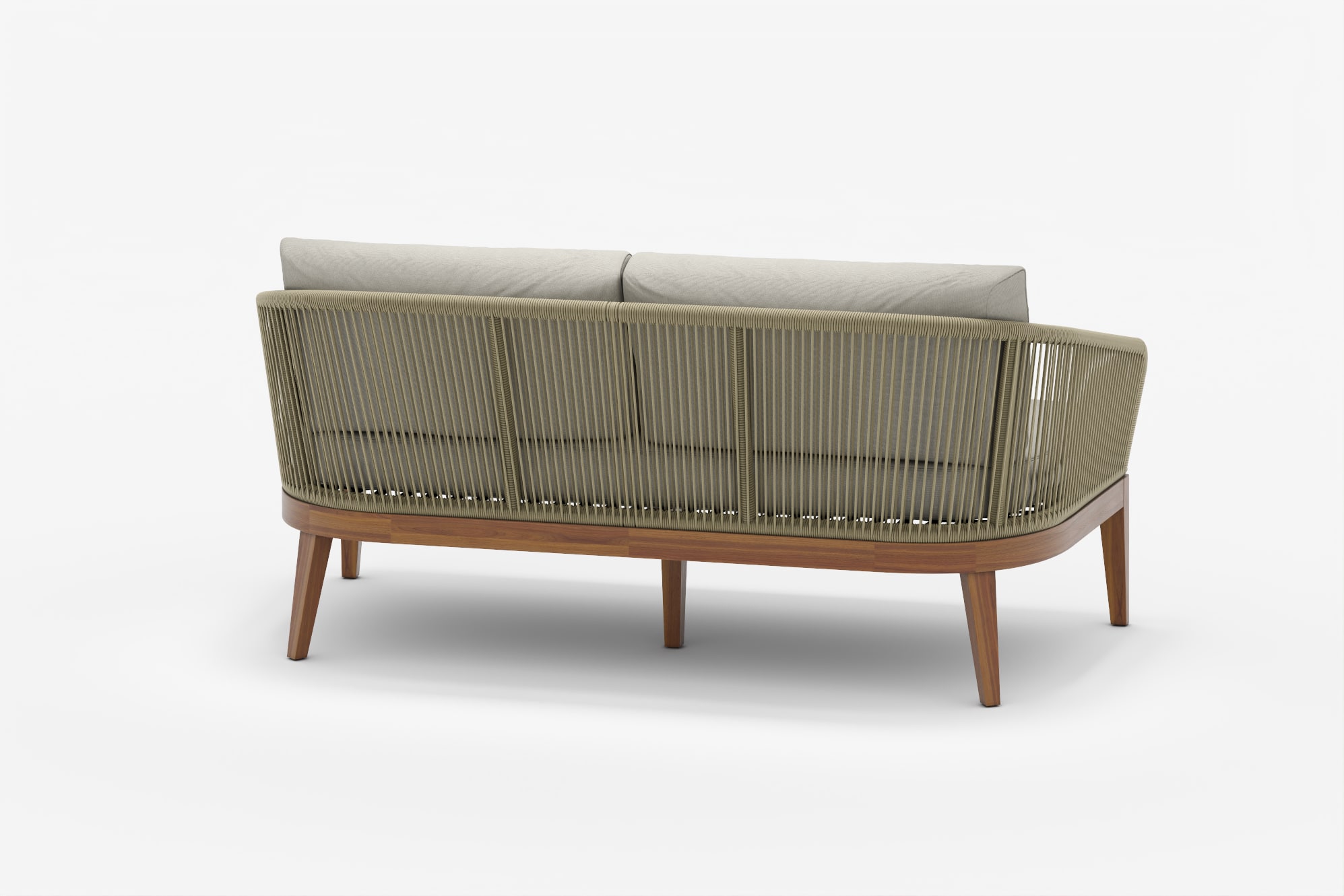 Maui Outdoor Loveseat, Taupe 360° view 14