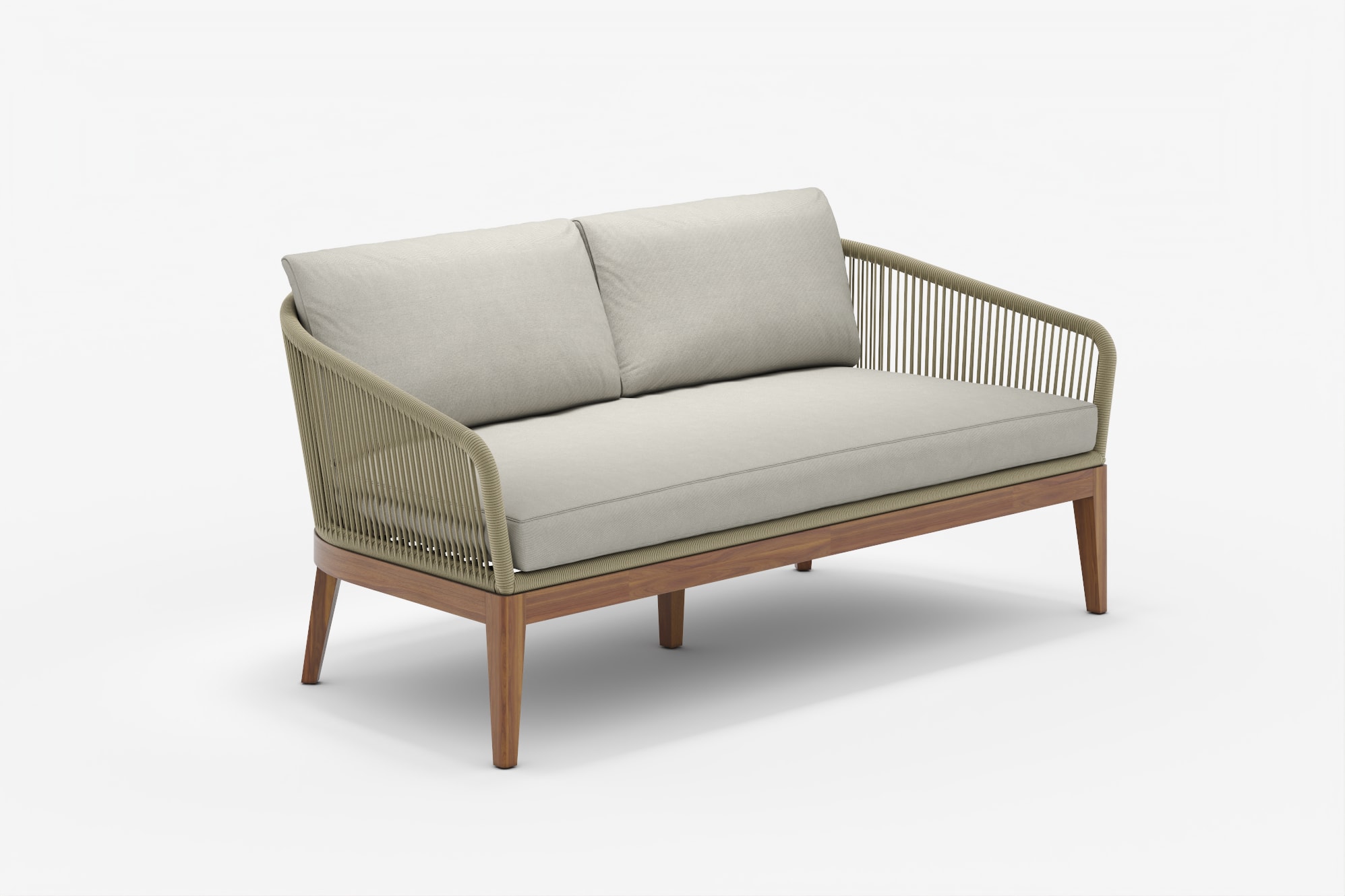 Maui Outdoor Loveseat, Taupe 360° view 22