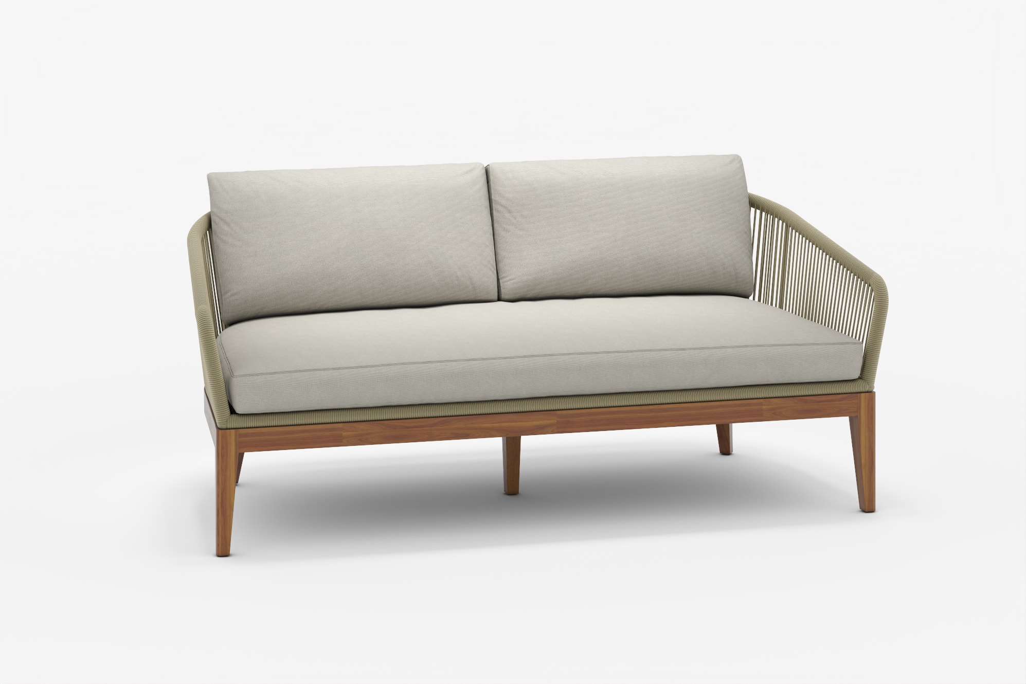 Maui Outdoor Loveseat, Taupe 360° view 24