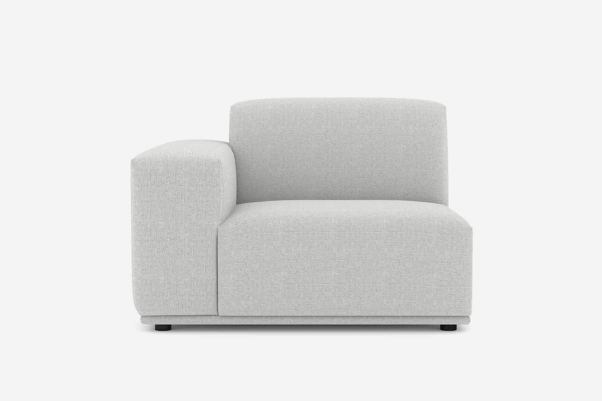 Todd Left Arm Couch, Light Gray 360° view 1