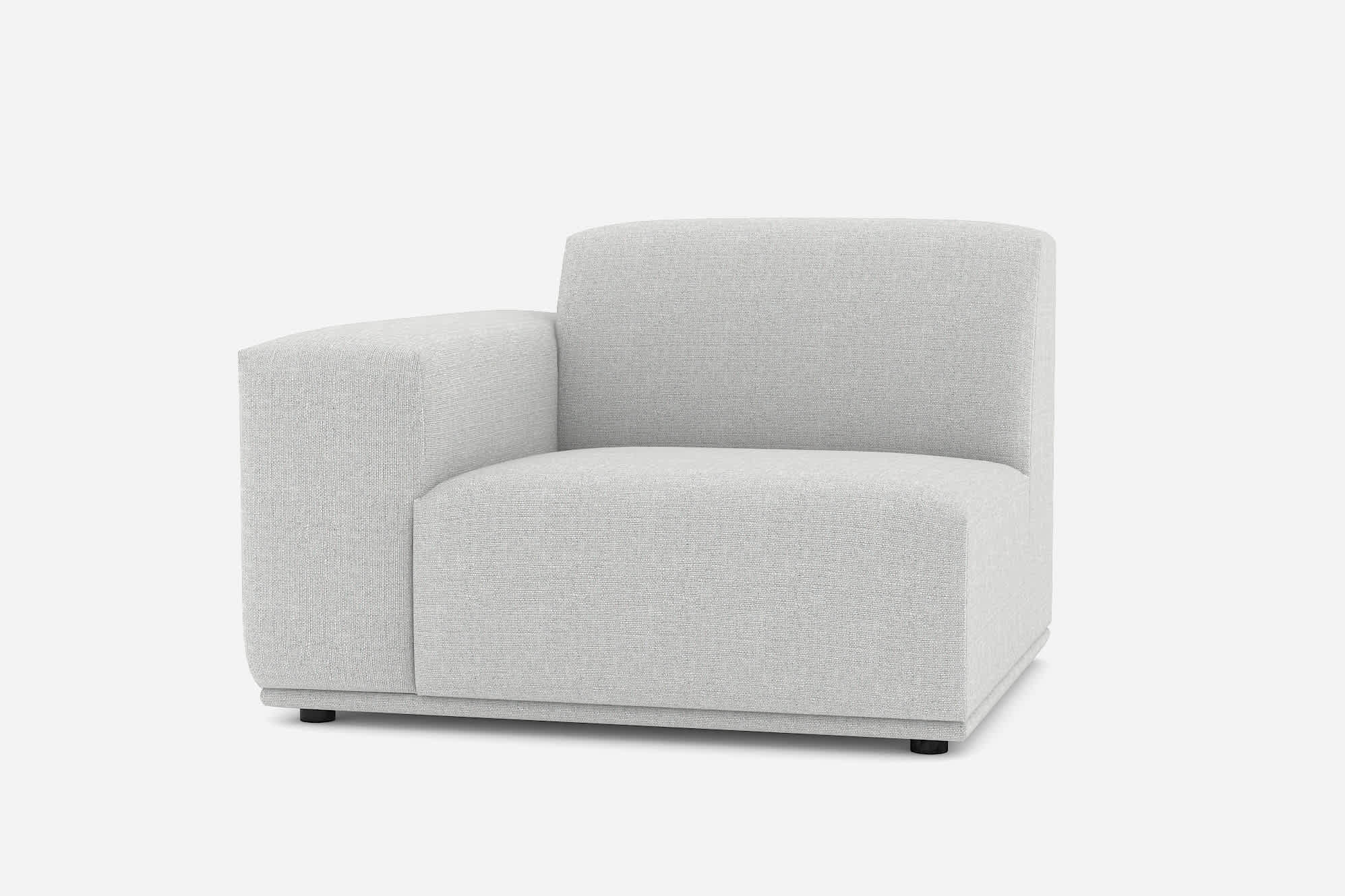 Todd Left Arm Couch, Light Gray 360° view 2