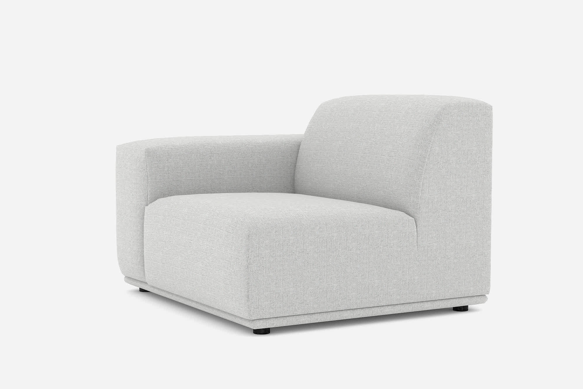 Todd Left Arm Couch, Light Gray 360° view 5