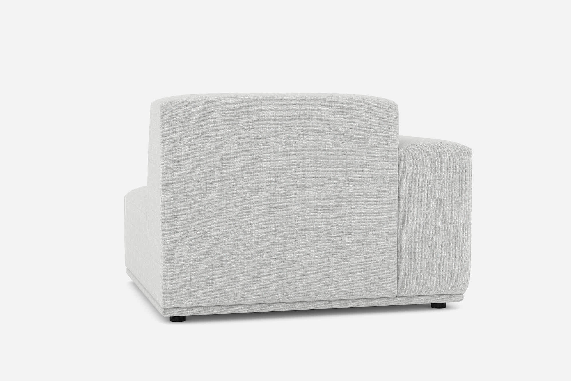 Todd Left Arm Couch, Light Gray 360° view 12