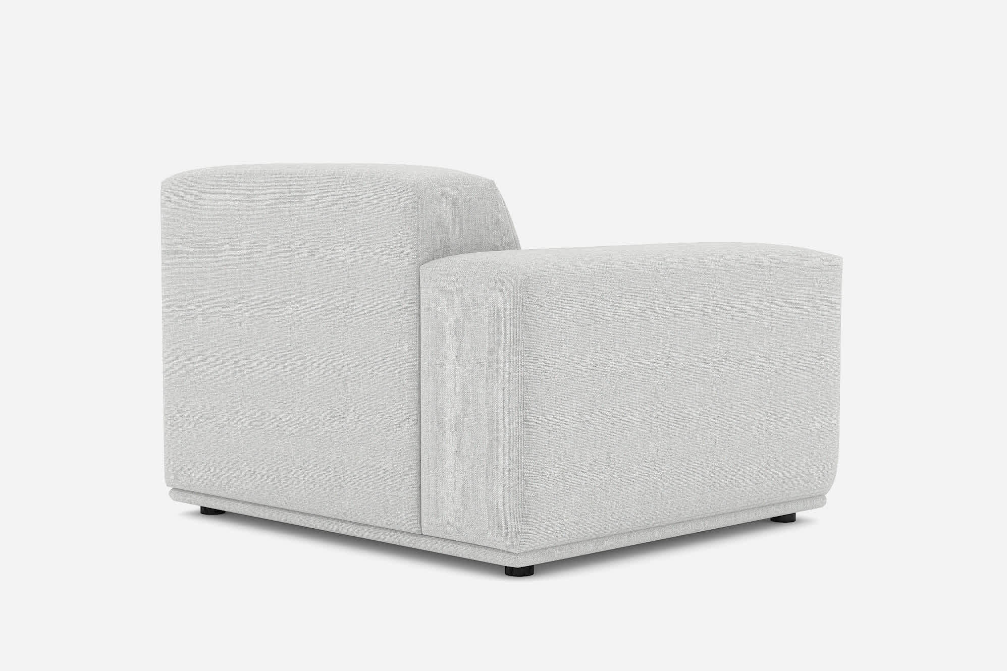 Todd Left Arm Couch, Light Gray 360° view 16
