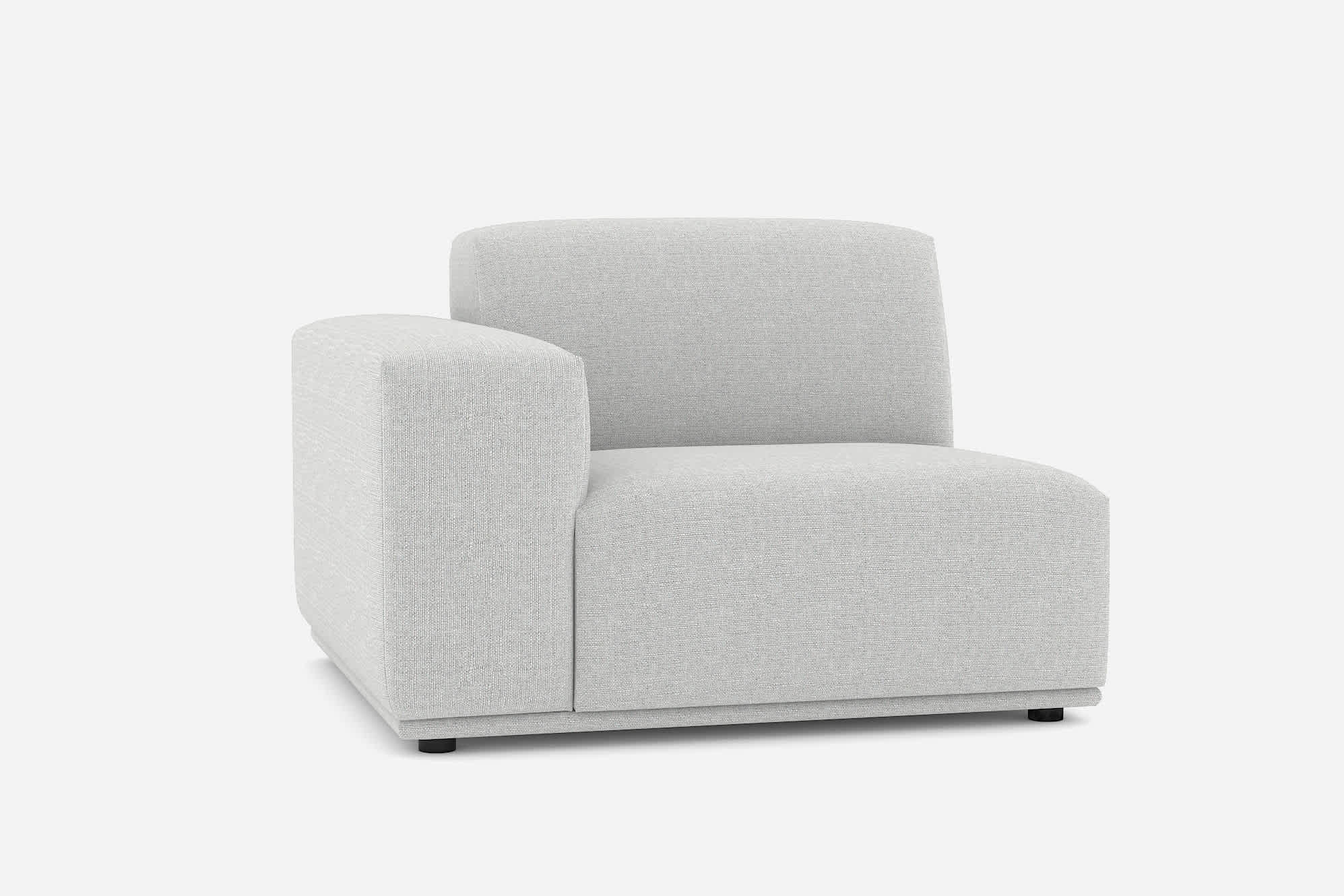 Todd Left Arm Couch, Light Gray 360° view 24