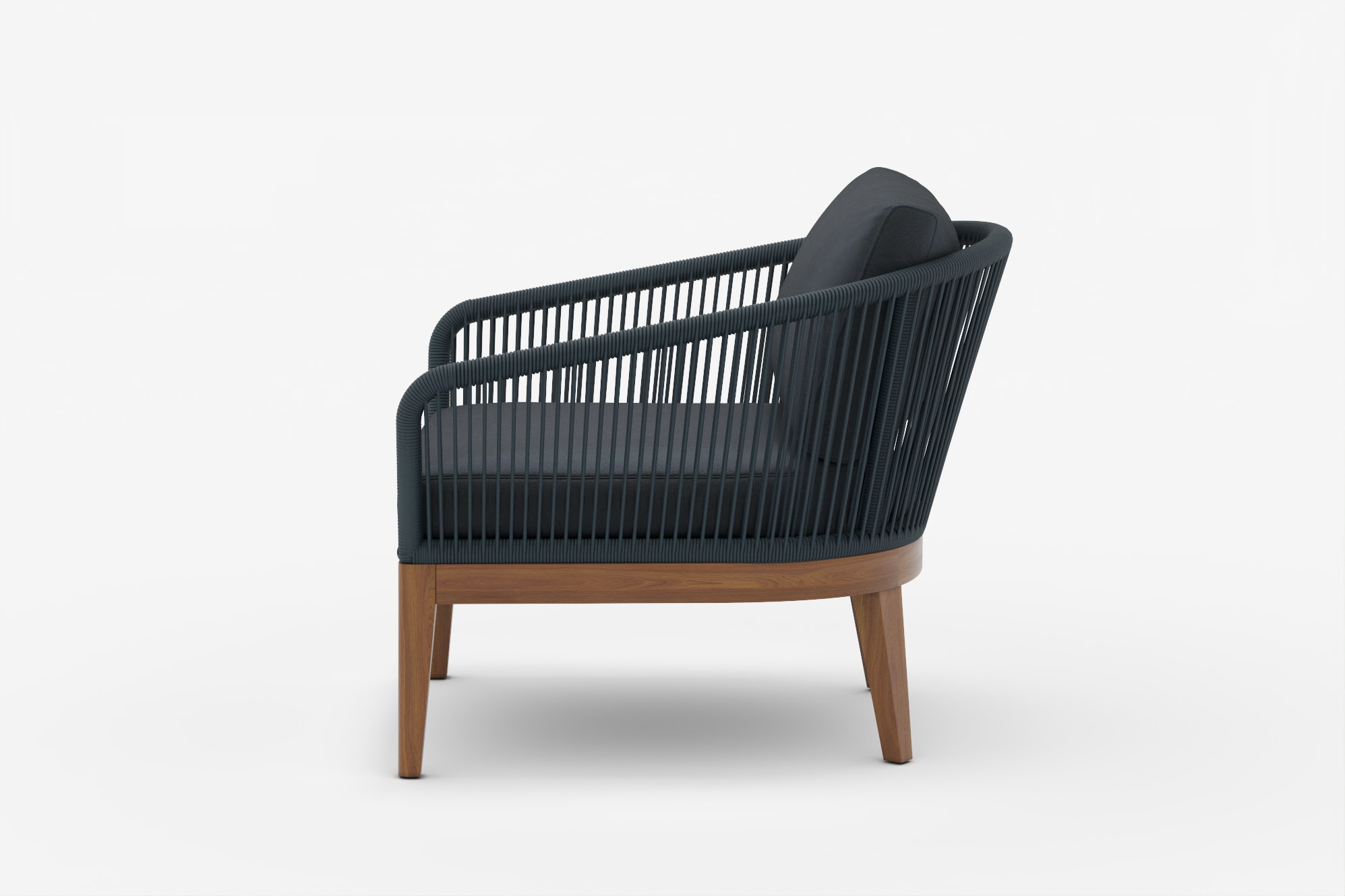 Maui Outdoor Lounge Chair Set, Charcoal 360° view 7