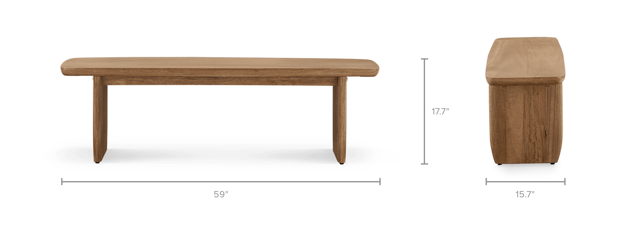 dimension of Jaxon Dining Bench
