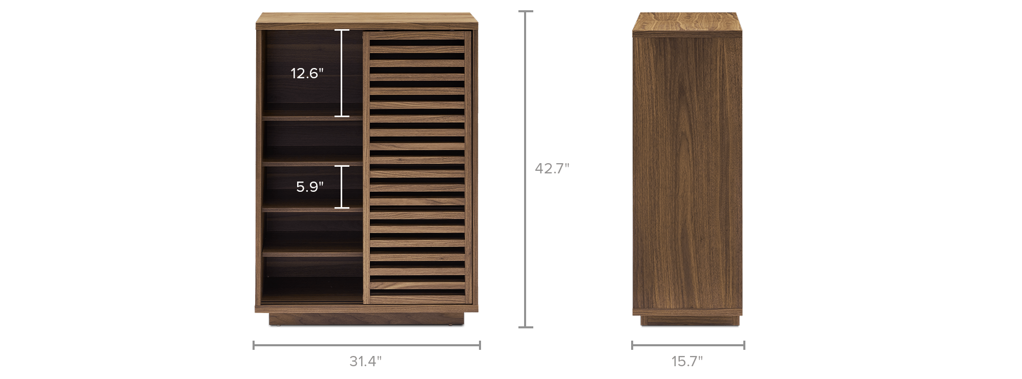 dimension of Luka Cabinet, Walnut
