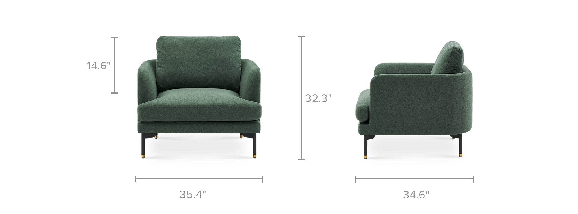 dimension of Pebble Armchair