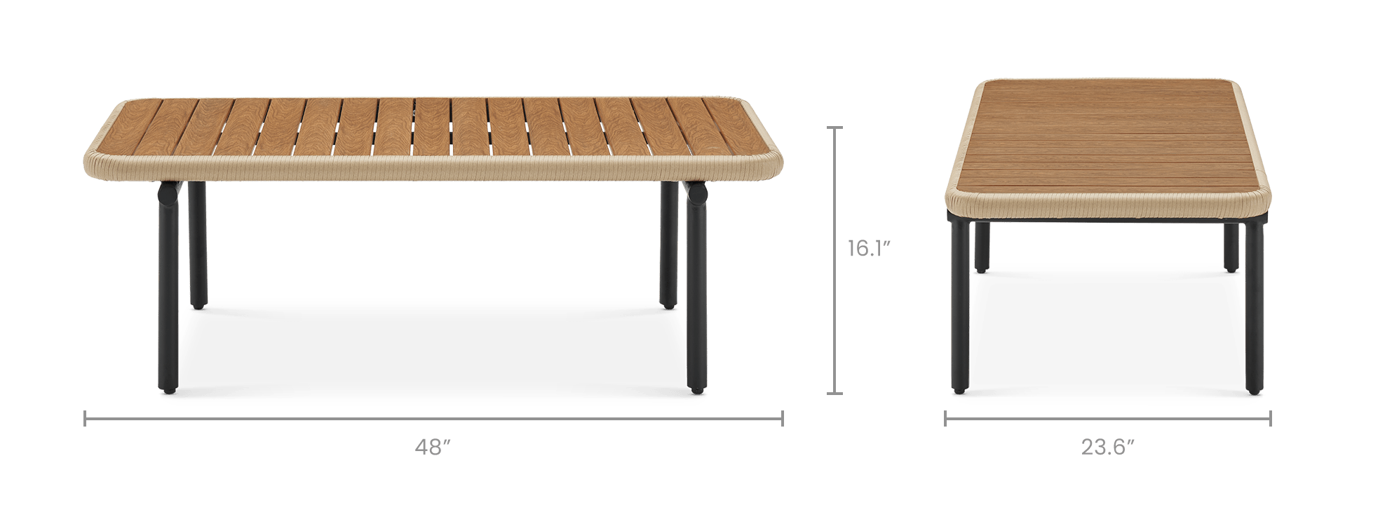 dimension of Sierra Outdoor Coffee Table