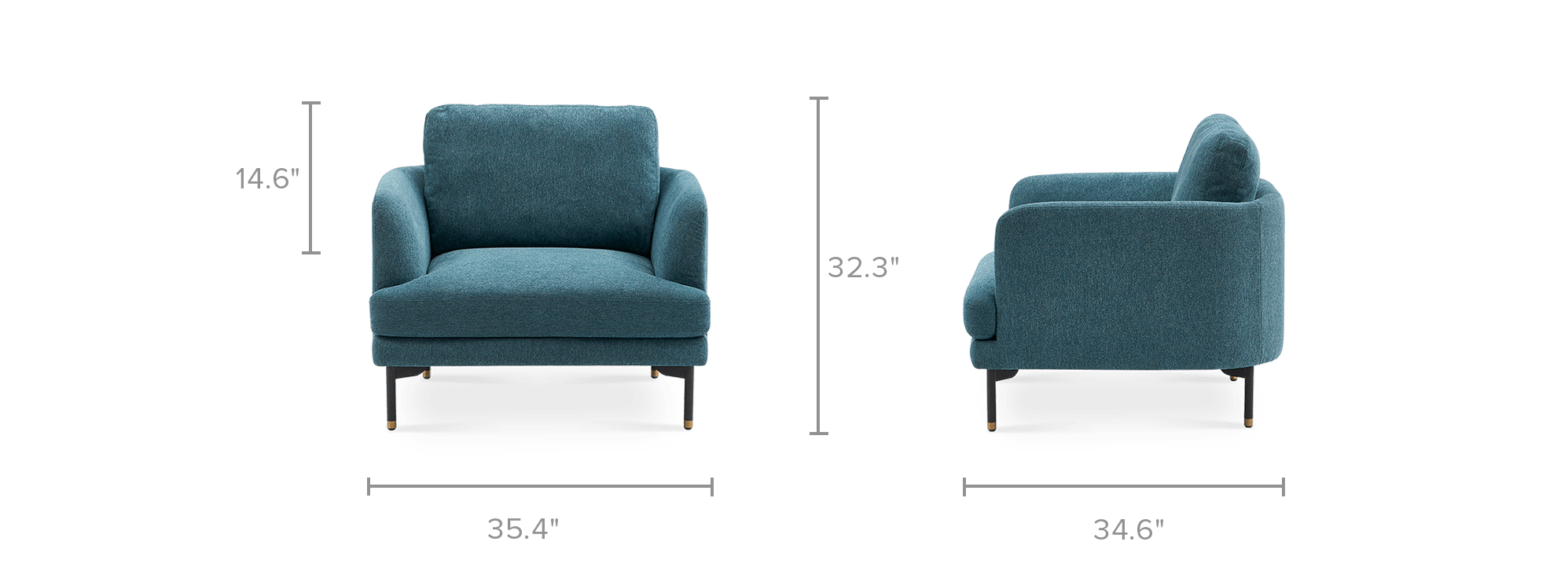 dimension of Pebble Armchair