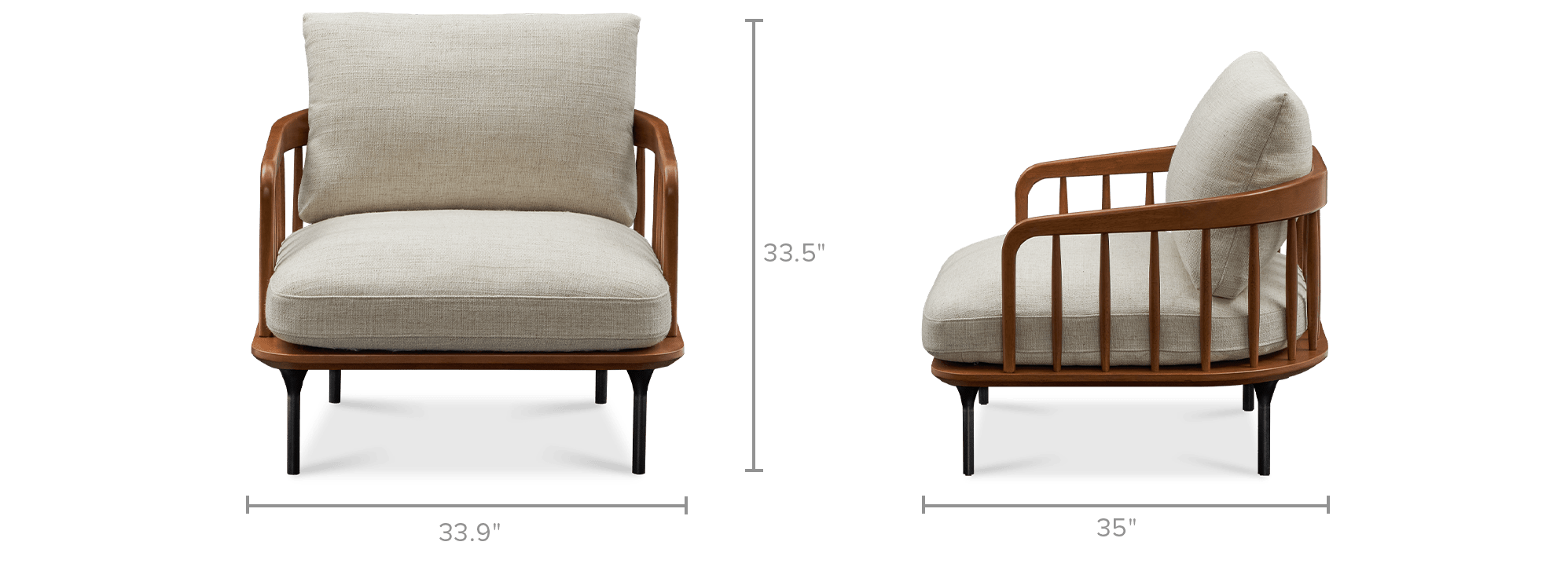 dimension of Wayne Armchair