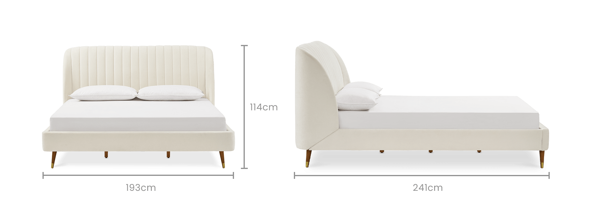 dimension of Lexi Tufted Bed