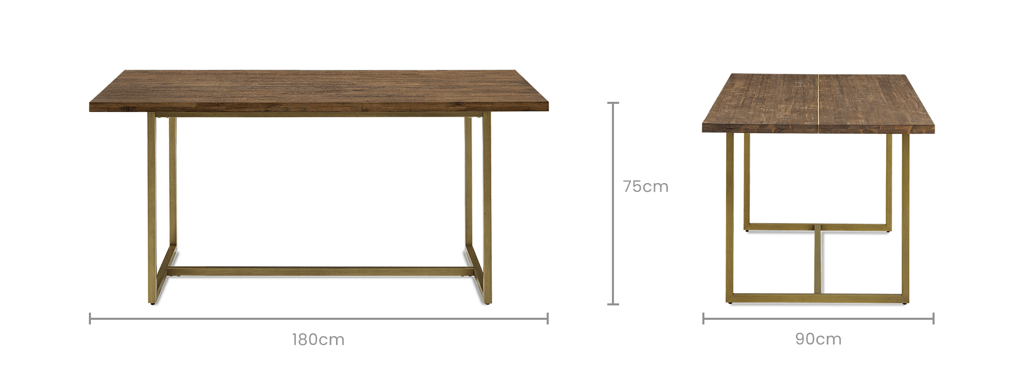 dimension of Hudson Dining Table