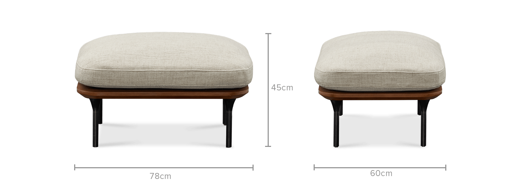 dimension of Wayne Ottoman