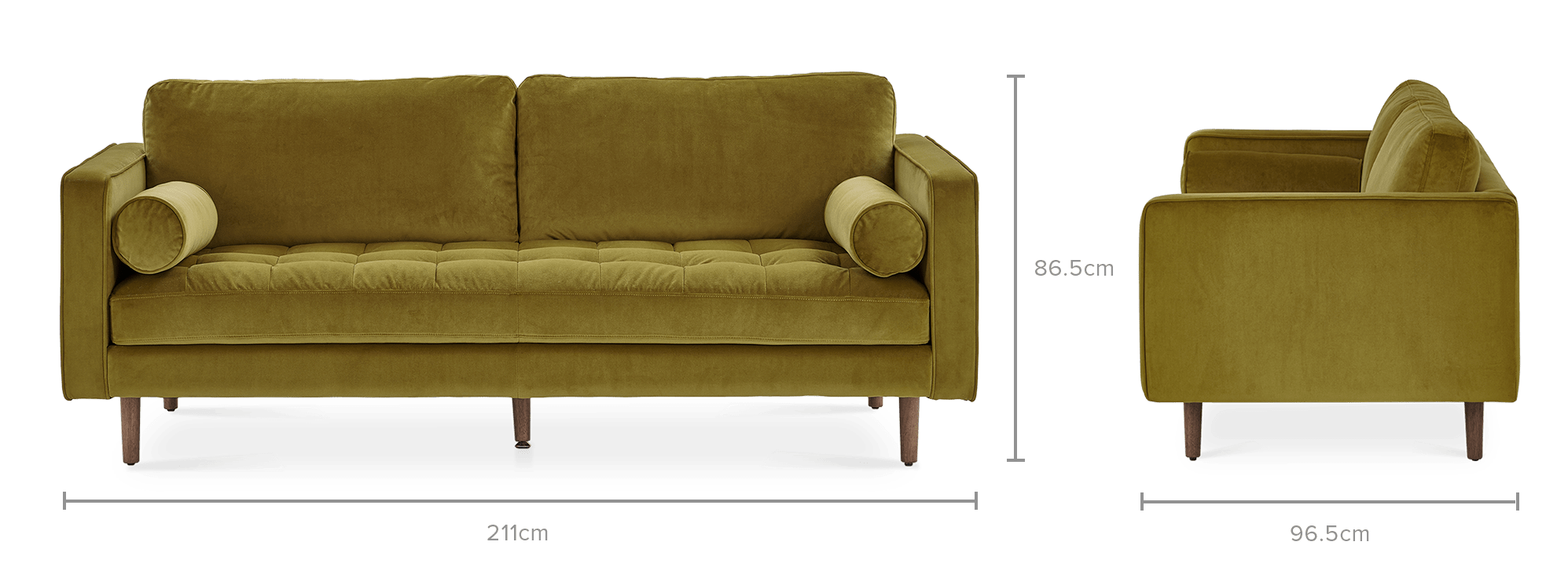 dimension of Madison 3 Seater Sofa
