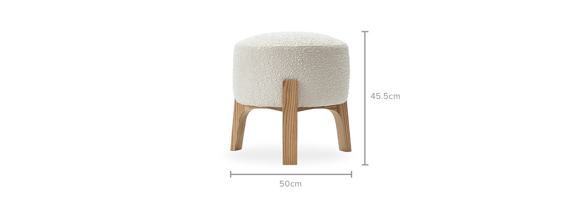 dimension of Kit Bouclé Stool