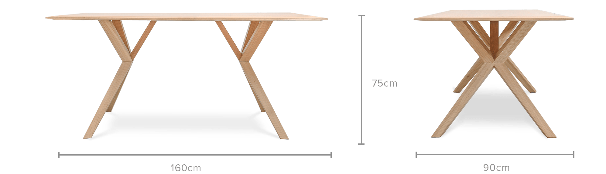 dimension of Nixon Dining Table