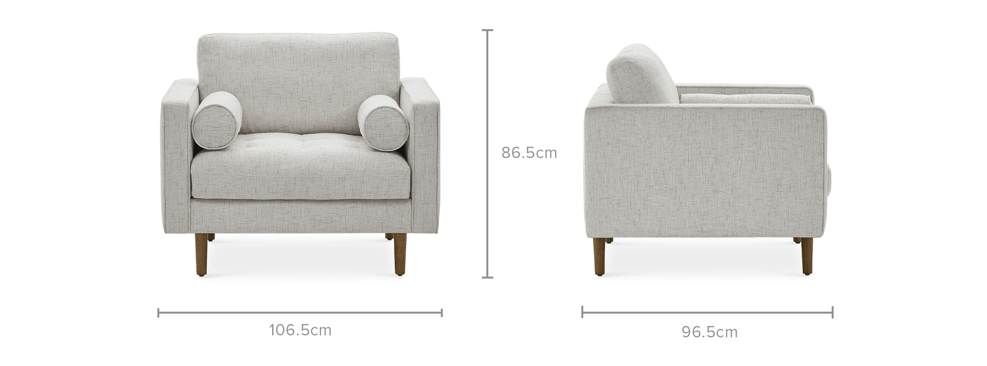 dimension of Madison Armchair