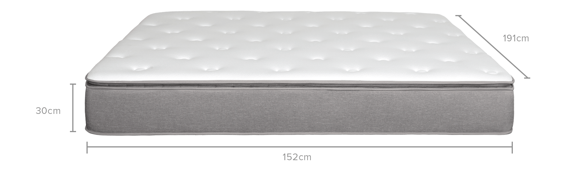 dimension of Will Mattress, Pocket Spring and Pillowtop