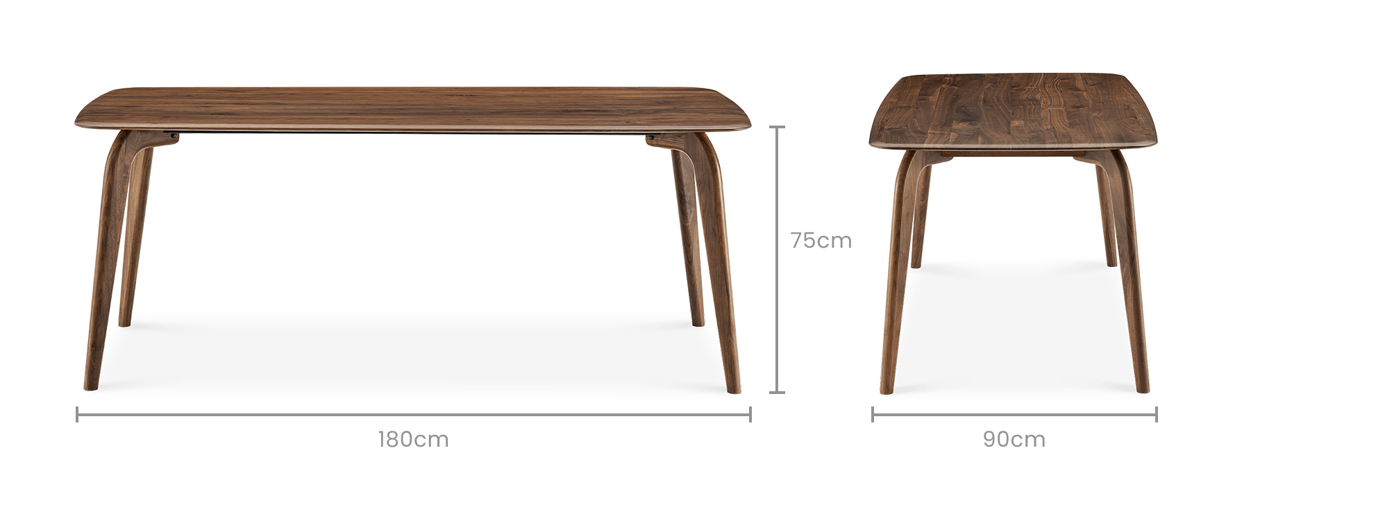 dimension of Vincent Dining Table, Walnut