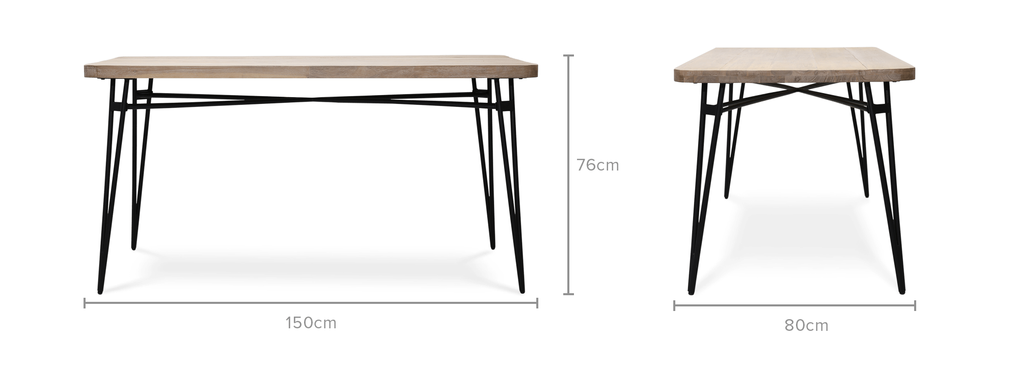 dimension of Reed Dining Table