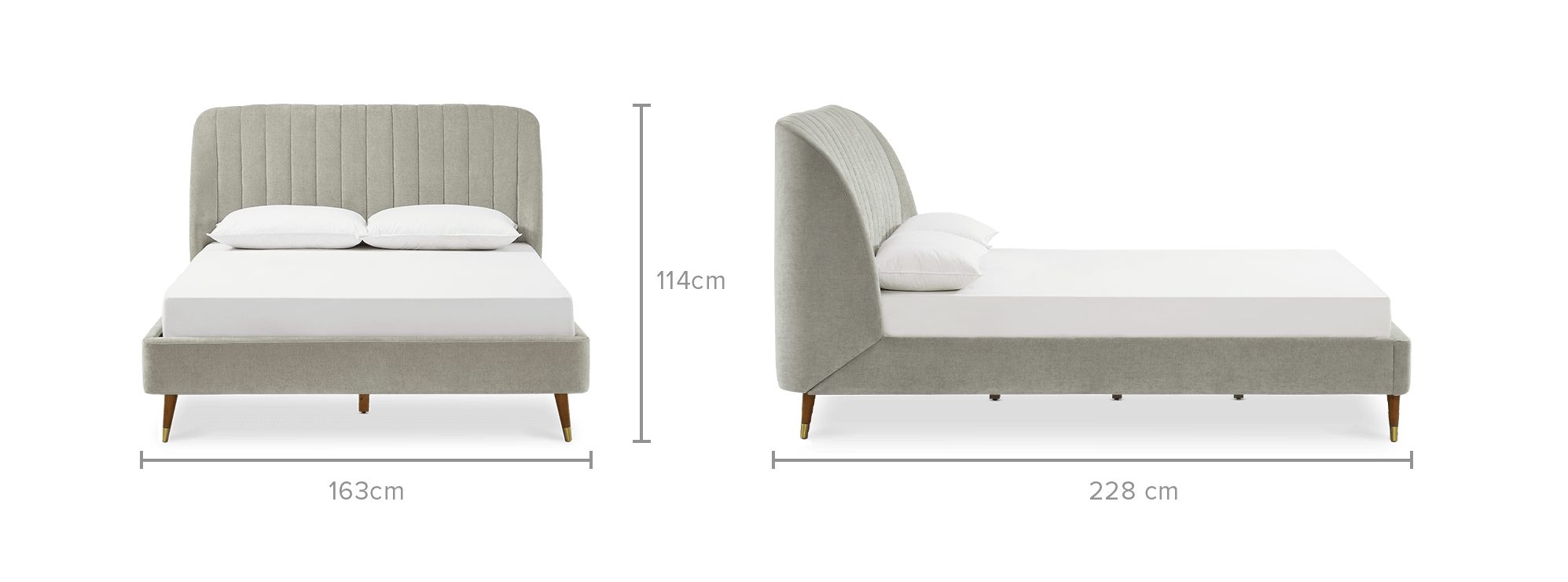 dimension of Lexi Tufted Bed