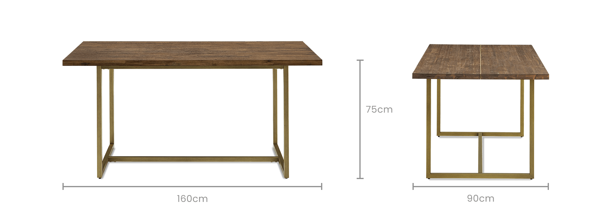 dimension of Hudson Dining Table