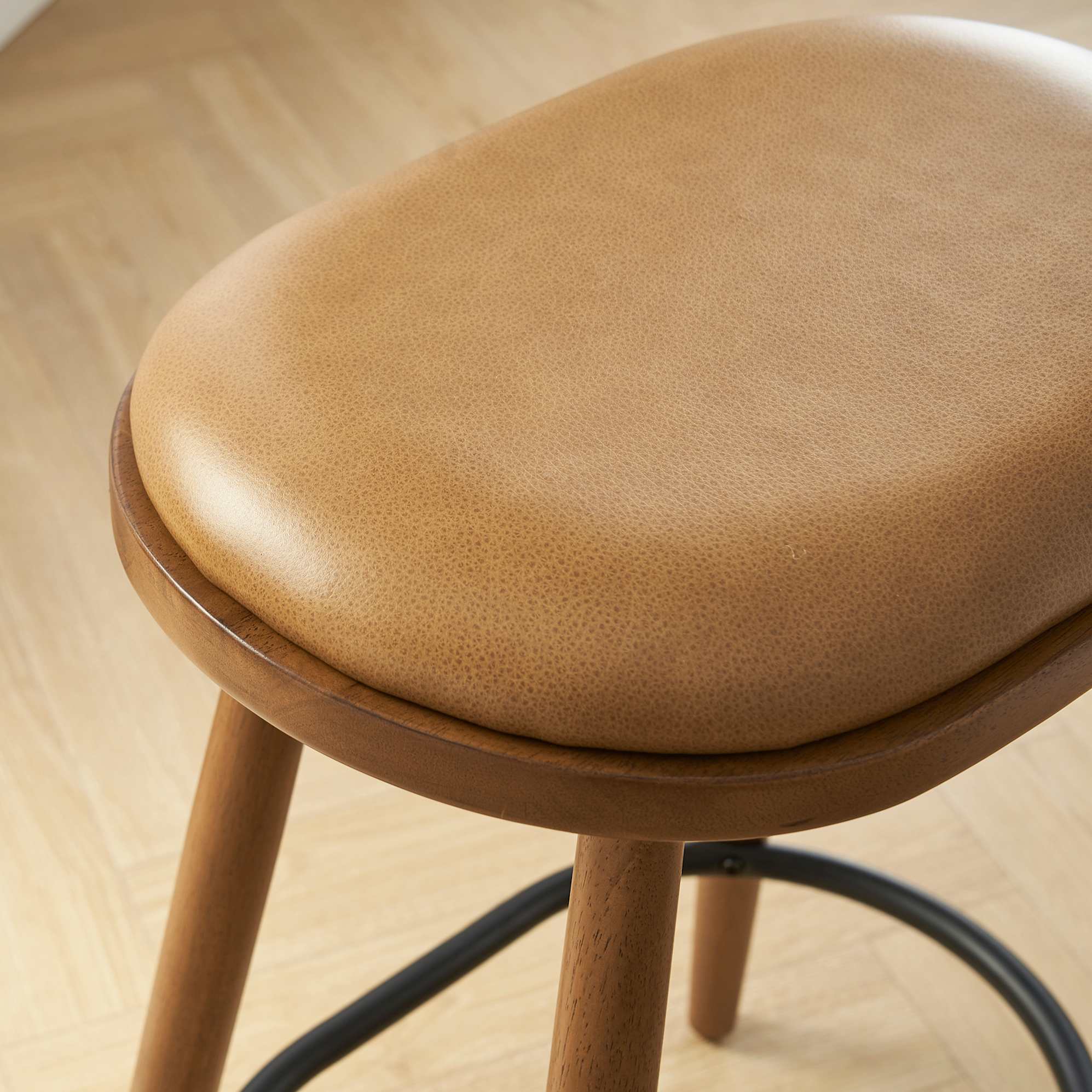 Abel Leather Counter Stool 4