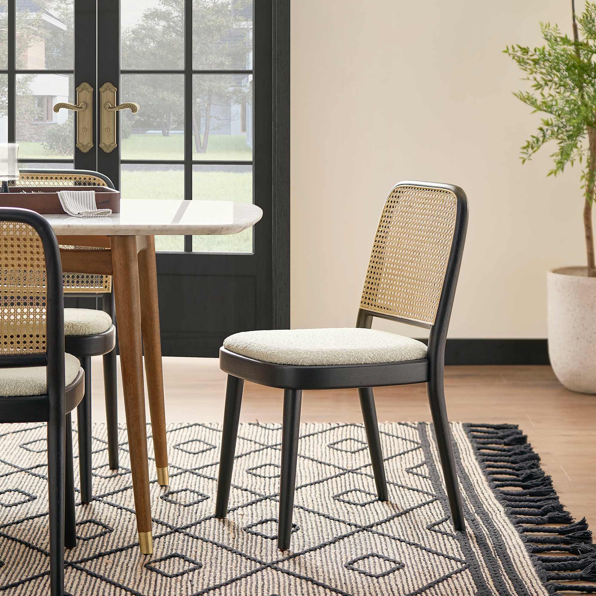 Edith Cane Chair, Black lifestyle