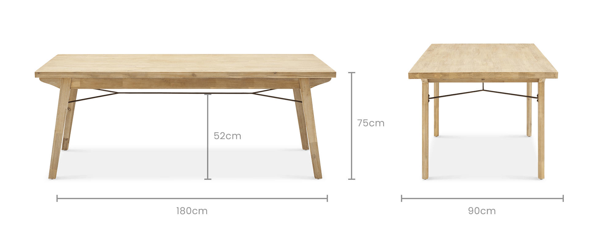 dimension of Miles Dining Table
