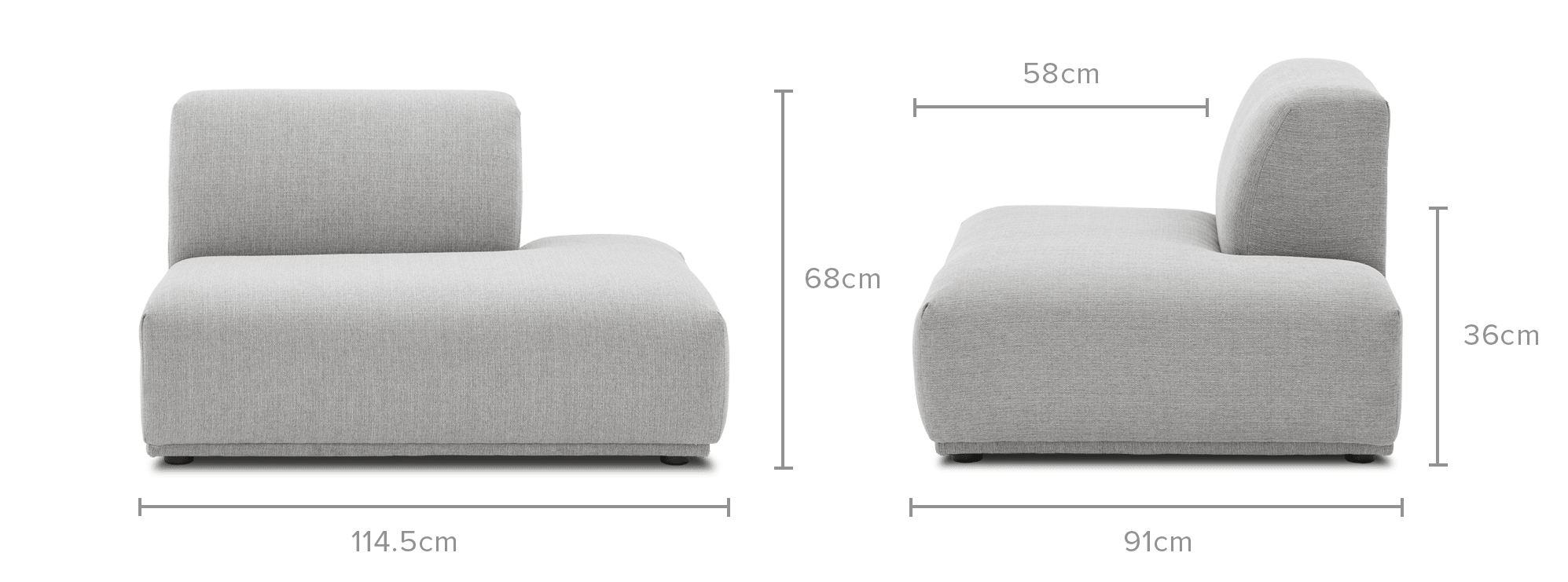 dimension of Todd Right Chaise